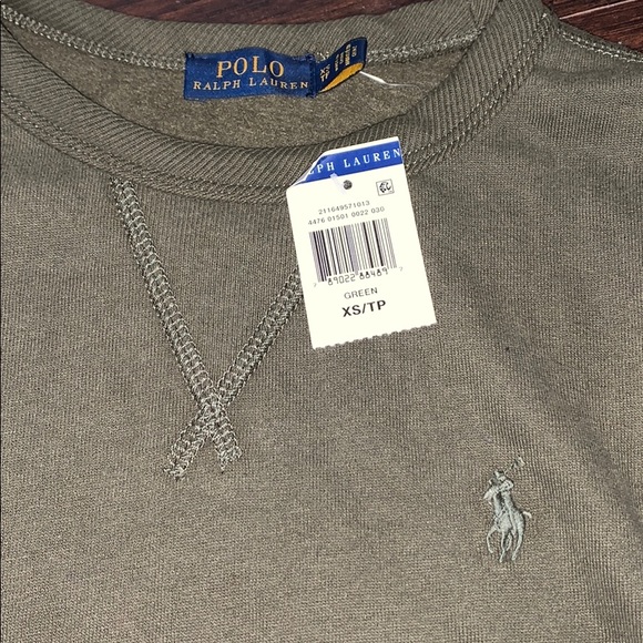 NWT Polo Ralph Lauren Olive Green Pullover Sweater - Picture 2 of 2